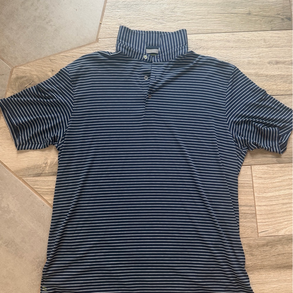 Tasc Navy Striped Polo Shirt for Men